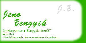 jeno bengyik business card